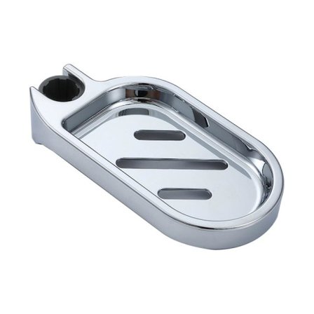 Tvålkopp för duschstång, tvålfat för duschstång passar 22 mm duschstång, tvålbricka med klämma för badrumsduschstång, tvålhållare passar 22 mm