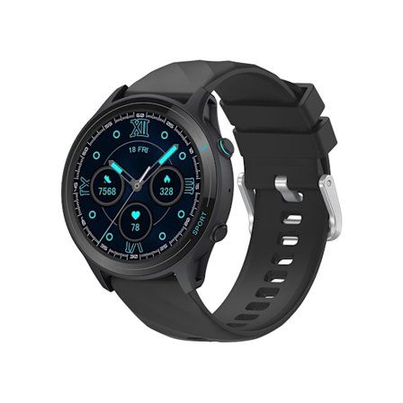 1.52-tommers Smartklokke med Berøringsskjerm, Helseovervåking, Søvnovervåking, IP68 Vanntett, Svart