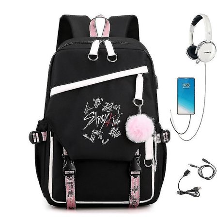 Stray Kids Combo Around The Same Usb Rygsæk Skole Rygsæk Rygsæk Koreanske Studerende Mænds Og Kvinders Tasker