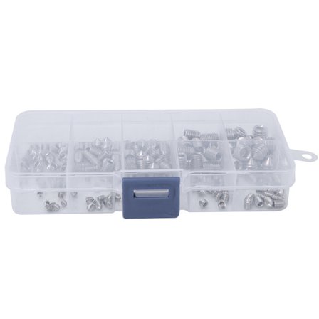 200 stk. Grub Skrue Keglepunkt Hex Socket Rustfrit Stål til Præcisionsinstrumenter M3/M4/M5/M6/M8