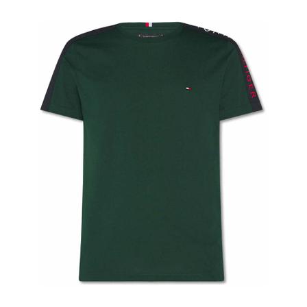 Tommy Hilfiger Sleeve Tape T-Shirt Grøn, Herre T-shirts, Størrelse: XL