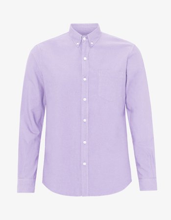 Organic Button Down Shirt - Soft Lavender - S