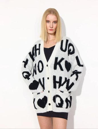Hunkøn Jenny Knit Cardigan - White - XS