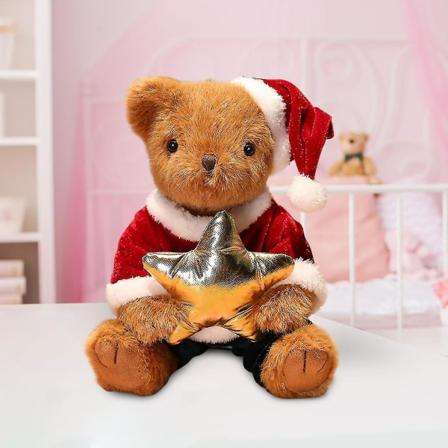 Pehmolelu Karhu Nuken Leikkikakku Pehmeä Koriste-esineet Kiertävillä Nivelten (Joulu Tyyli) C