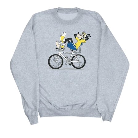 Disney Dam/Kvinnor Goofy Tour De Goofy Sweatshirt M Heather G
