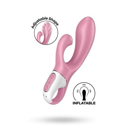 Satisfyer Air Pump Bunny 2 Light Red - Vuxen.dk: For hende