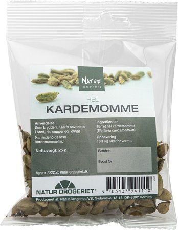 Natur Drogeriet Kardemomme tørret hel 25 g, Helse & Madvarer, Krydderier, Kardemomme