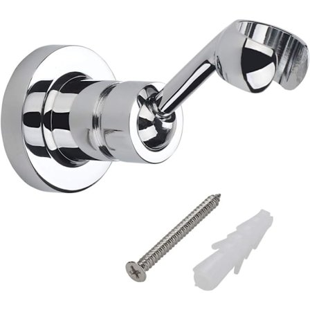 Brusehovedholder - Bruseholder Beslag Kobber Vægmontering til Håndholdt Brusehoved og Standard Bruseslange Krombelagt 360 Graders Justerbar