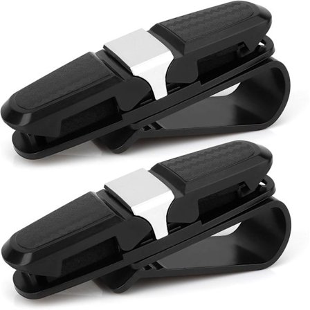 Solbrilleholder til bil 2-pak, Solbrilleholder til solskærm, Bilkonsoller og -arrangører, Solbrilleholder til bil, Solbriller