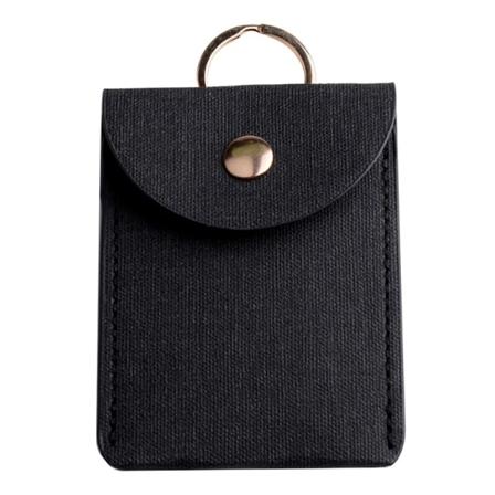 Multifunktionell PU-läder Vattentät ID-förvaringsväska Blockerande Case med nyckelring Kreditkortshållare black2