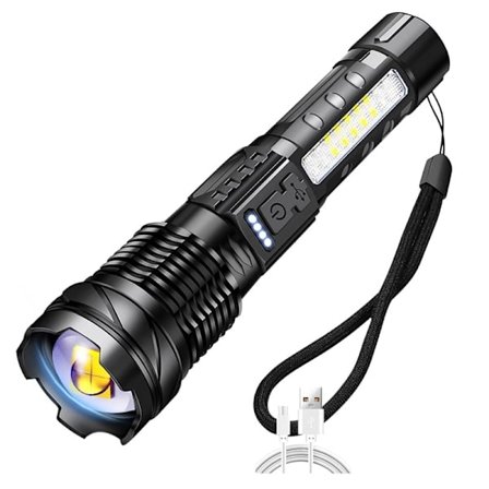 Superkraftig 20000 Lumens LED-lommelykt [Energiklasse A+++],A