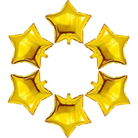 24 st 18 tum guld stjärnballonger Folieballonger Mylarballonger för babyshower, könsavslöjande, bröllop, magisk bal eller förlovningsfestdekoration