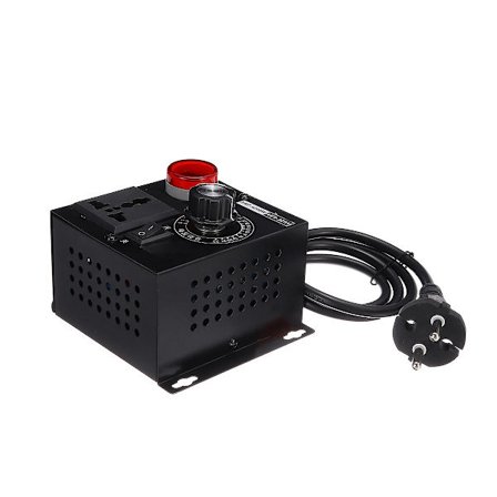 Jännitteensäädin AC 220V 4000W säädettävä jännitesäädin Kannettava nopeus Lämpötila Jännite Säädettävä Himmennin EU-pistoke