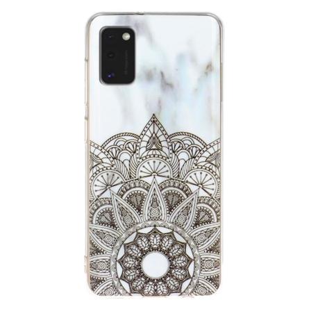 Marmorikuvioinen IMD TPU pehmeä case Samsung Galaxy A41 - S:lle Black
