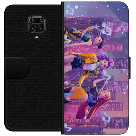 Yhteensopiva Lompakkokotelo Xiaomi Xiaomi Redmi Note 9 Pro Tulevaisuutta ennakoiva K-Pop Demon Hunters tyttöryhmän kuvitus neonkaupungin popkulttuur