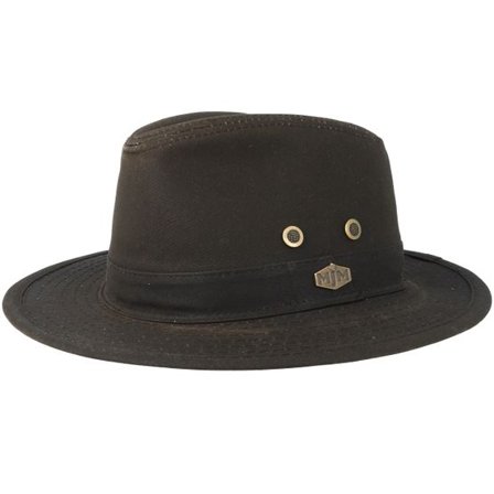 MJM Hats - Brun traveler Hatt - Haarlem 10158 Wax Cotton Brown Traveller @ Hatstore