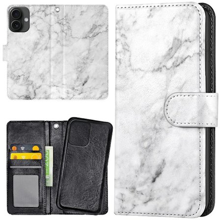 iPhone 16 - Plånboksfodral/Skal Marmor
