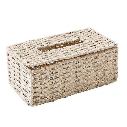 Rattan Vevboks Vintage Etui Papirholder