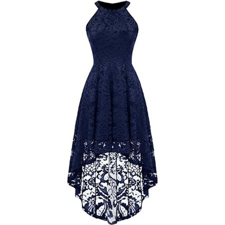 Kvinners Halterneck Blomster Blonde Cocktail Festkjole Hi-Lo Brudepikekjole