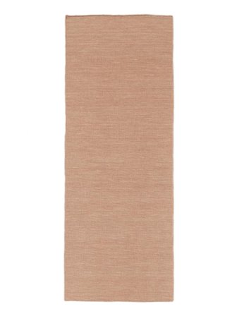 Einfarbig Klein Handloom Flat Teppich - Terrakotta 80X200 Wolle, Im Modernen Stil