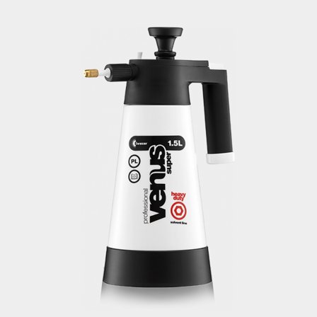 Pulvérisateur KWAZAR Super HD Solvent, 1.5 litre, pour produits chimiques à base de solvant, noir