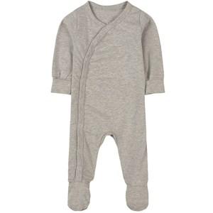 A Happy Brand Grey Melange Footed Baby Body 62/68 cm - Nightwear - 62/68 cm - Grey