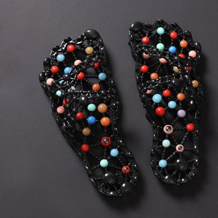 Zoneterapi Sandaler Fodmassageapparat SORT 39-40