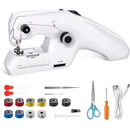 Elektrisk symaskine med dobbelt tråd - velegnet til gør-det-selv brug