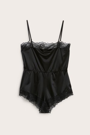 Kappahl | Playsuit i satin Svart L | Svart