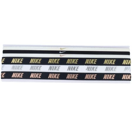 Nike - Vit headband Beanie - 6-Pack Metal Mxd Width Black/White Headbands @ Hatstore