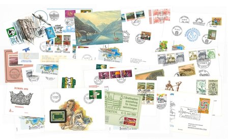 Schweiz mm. - Dubletpakke med FDC mm