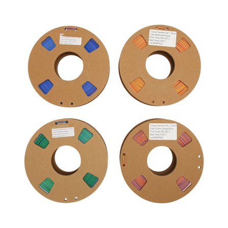 4 kpl 3D-tulostin filamenttia kolme väriä 1,75 mm 8,8 oz nettopaino 200 - 220 celsius PLA-filamentti täyttöön vaihto