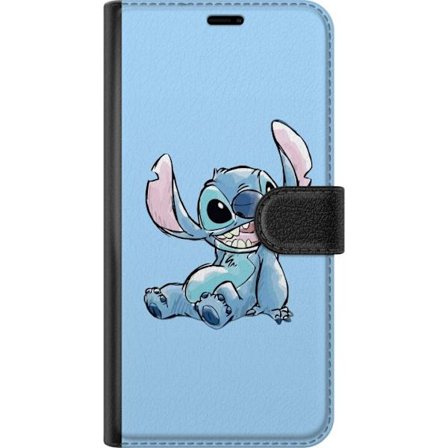 Kompatibelt Lommeboketui til Motorola Edge 50 Fusion Håndtegnet illustrasjon av sittende Stitch mot lysblå ensfarget bakgrunn