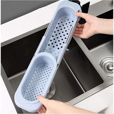 Teleskopisk Diskställ, Justerbar Avlopp, Blå, Köksho Avlopp