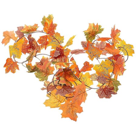 1 stk. Halloween Thanksgiving Day Dekorativ Simuleret Ahorn Rattan Simulation Blade Vinstok Dekor Hængende Rattan til Hjem Have Restaurant (Halloween 