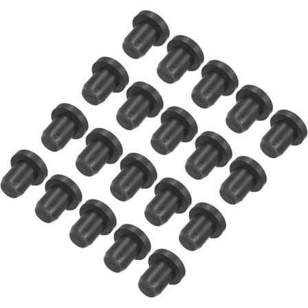 20 stk Høytemperatur Silikon T-Formet Pulverlakk Vanntette Plugger - Svart - OD: 8,5 mm