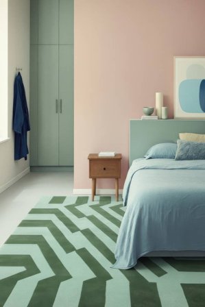 Ziggy 160X230 Green/Mint Green Wool Rug