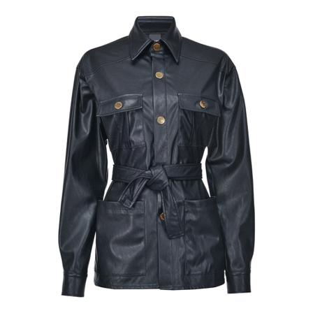 Pinko Piero 4 Leatherette Jacket , Zwart , Dames , Maat: M