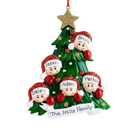 Personlig Juldekoration med Familjemedlemmars Namn och Text Deco Noel Sapin Noel Trähänge för Jul