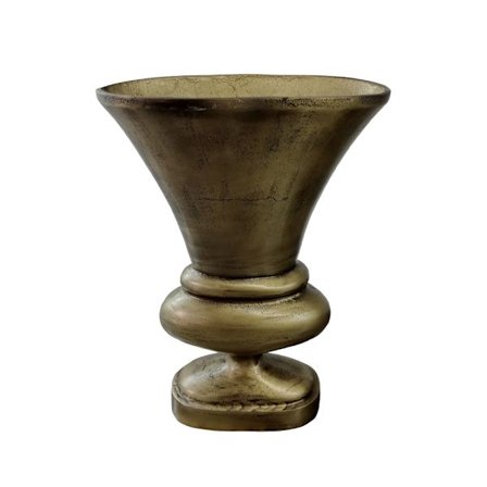 Antik guld aluminiumsvase, 32x16x46 cm