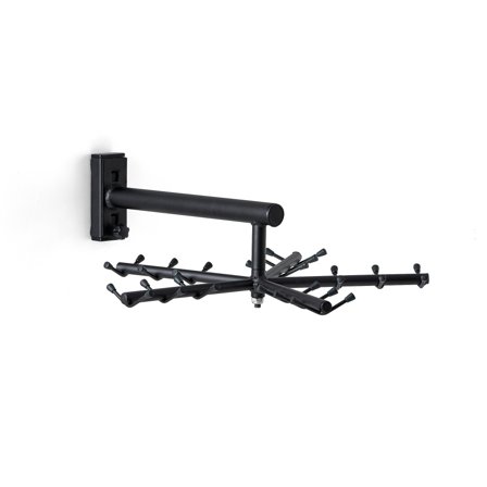 Drehbare Wandgarderobe NELLY, 30 Haken, schwarz