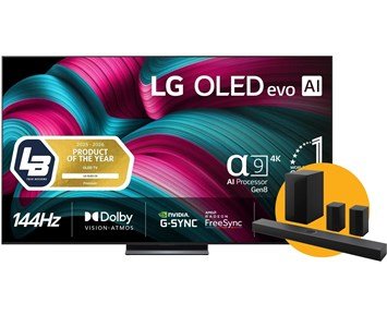 LG OLED83C54LA + NS70TR - 83" C5 4K OLED Smart TV & soundbar med bakre högtalare