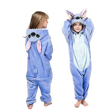 Barne vinter Stitch pysjamas nattøy enhjørning onesies gutter jenter teppe sovepose baby kostyme -a
