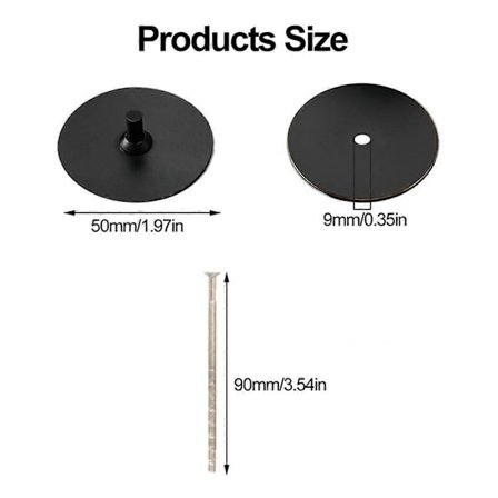 2 stk. Dørhulsdæksler Dørhulsplade Fyldplade Rustfrit Stål Dørknaps Plade, Forbedrer Hjemmesikkerhed