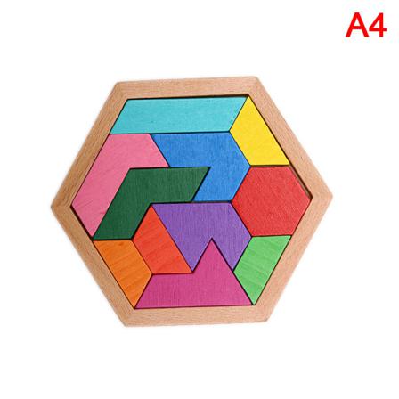 Geometrisk Form Träpussel Sticksågstavla Pedagogiska Leksaker Fo