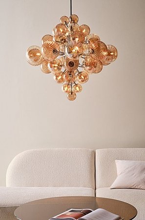 Jotex - Taklampa Ø 75 Cm Bärnsten ELECTRA - Köp Taklampor hos Jotex