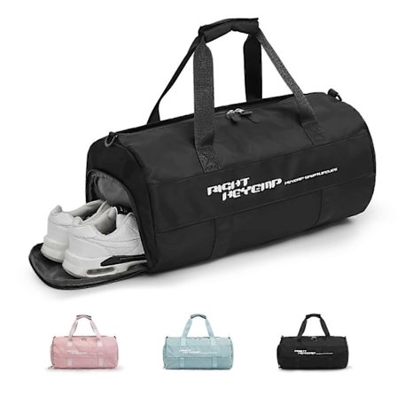 Sport Duffel Bag Dam, Sportväska med Vått Fack & Skofack Rese Duffelväskor Weekendväska Lättviktig Vattentät Sportväska Handbagage