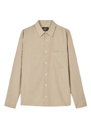 Mads Nørgaard Cotton Linen Sune Shirt Skjortor Herr Beige XXL