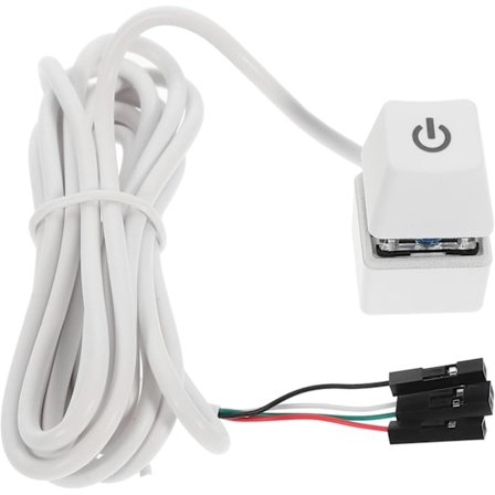 Pc Strømknap Computerkabinet Knap Hvidt Kabel 1,65m Forlænger for Nem Betjening Tilfældig