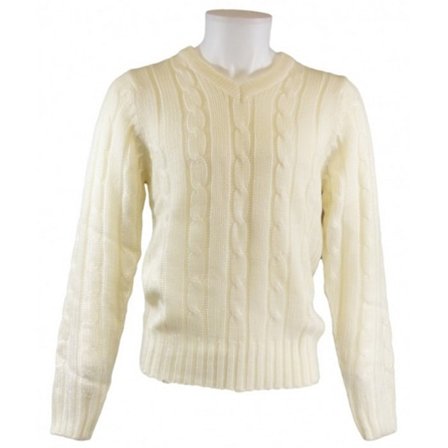 Carta Sport Boys Broderad Cricket Jumper M Off White